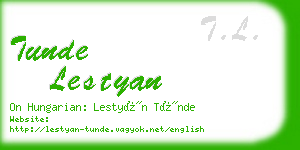 tunde lestyan business card